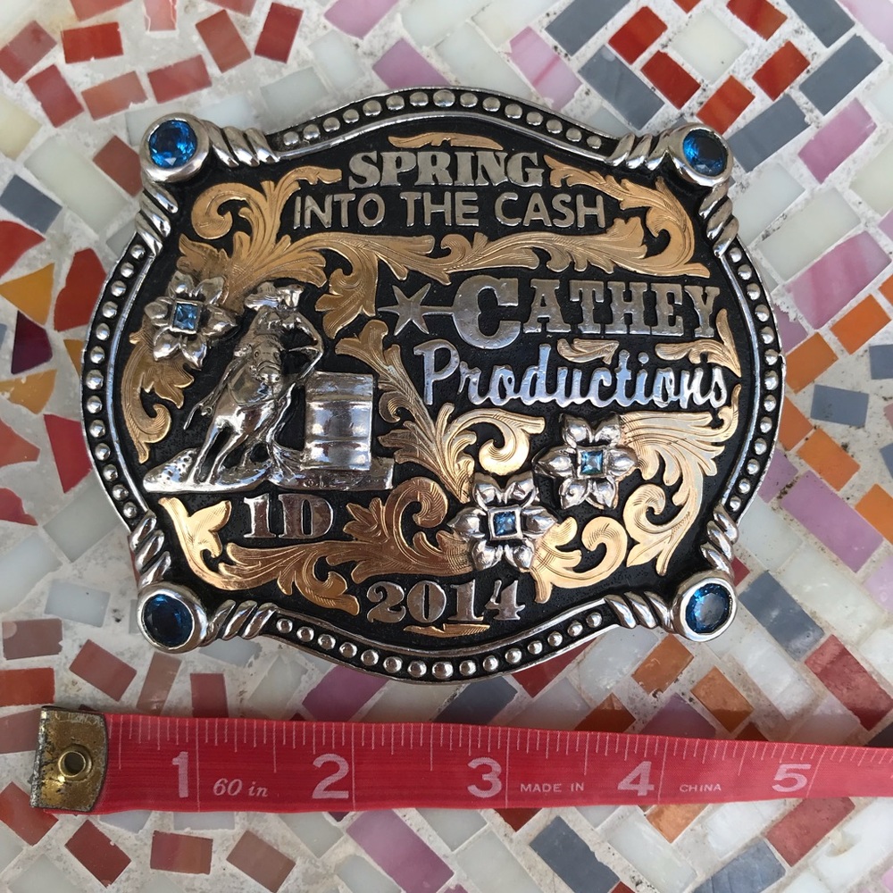 Barrel Racing 1D Trophy Buckle
